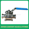 3A Sanitary 3PC clamped non-retention Ball Valve